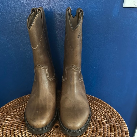 Unisex BUTTERO Italian Made Brown Leather Pull On Boots Sz 37 W 6.5 Men 5 main image 8